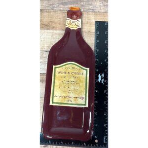 Vintage Wine & Cheese Ceramic Decorative Bottle Serving Platter 1874 Design